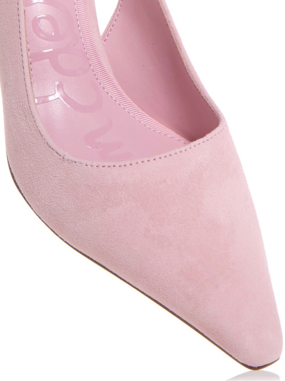 NWT Sam Edelman Suede Slingback Kitten Heel in Primrose Blush Pink - Picture 5 of 5